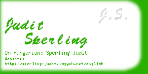 judit sperling business card